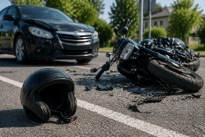 motorcycle accident no helmet California